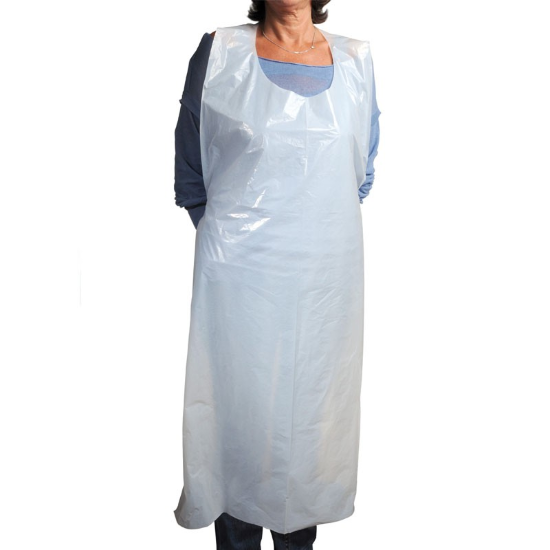 Image de TABLIER 40µ BLANC 100 PC BOB