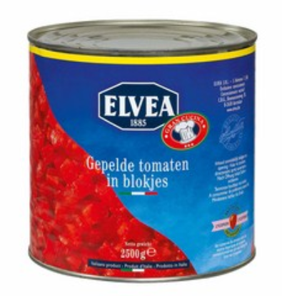 Image de TOMATES PELEES CUBES ELVEA 2,5KG