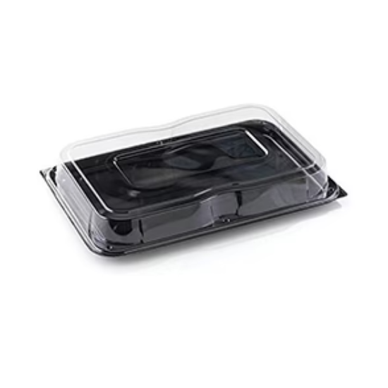 Image de PLATEAU NOIR RECT+DOME 24X17 SABERT (25pcs)