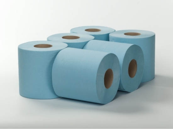 Image de MIDI PAPIER ESSUYAGE 2 PLIS BLEU (6pcs)